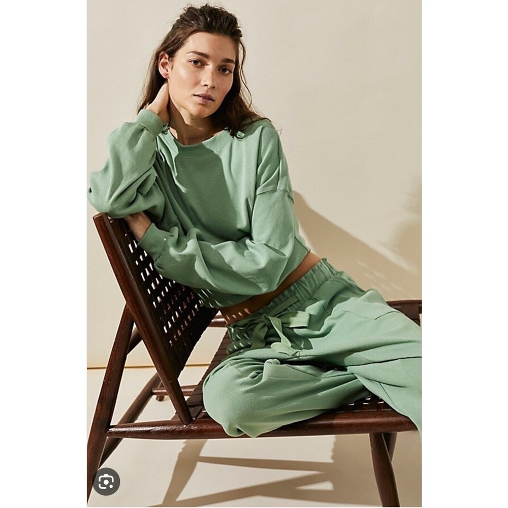Free People FP BEACH Monterey pant & Pullover Sweater Relaxed Travel Set S